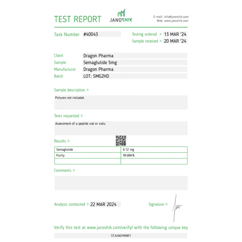 semaglutide lab test report